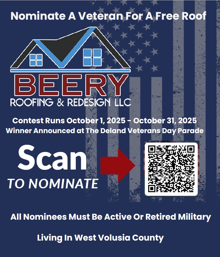 Free roof promo flyer, 2025